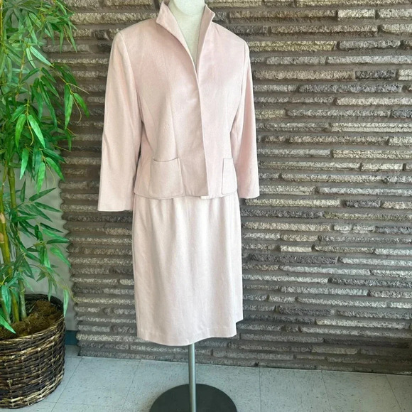 DD Collection Doncaster Rabbit Hair Cashmere Blend Pink Skirt Suit 12 - Picture 7 of 14